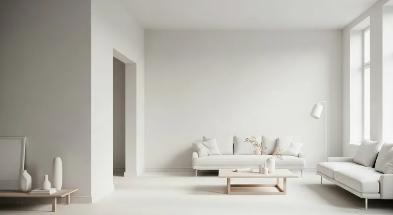 Pintura interior de chalet — paredes y techo terminados